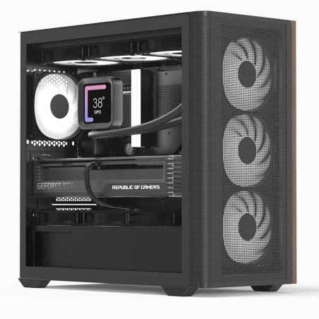 AeroCool D301A Mini Tower Black Wood